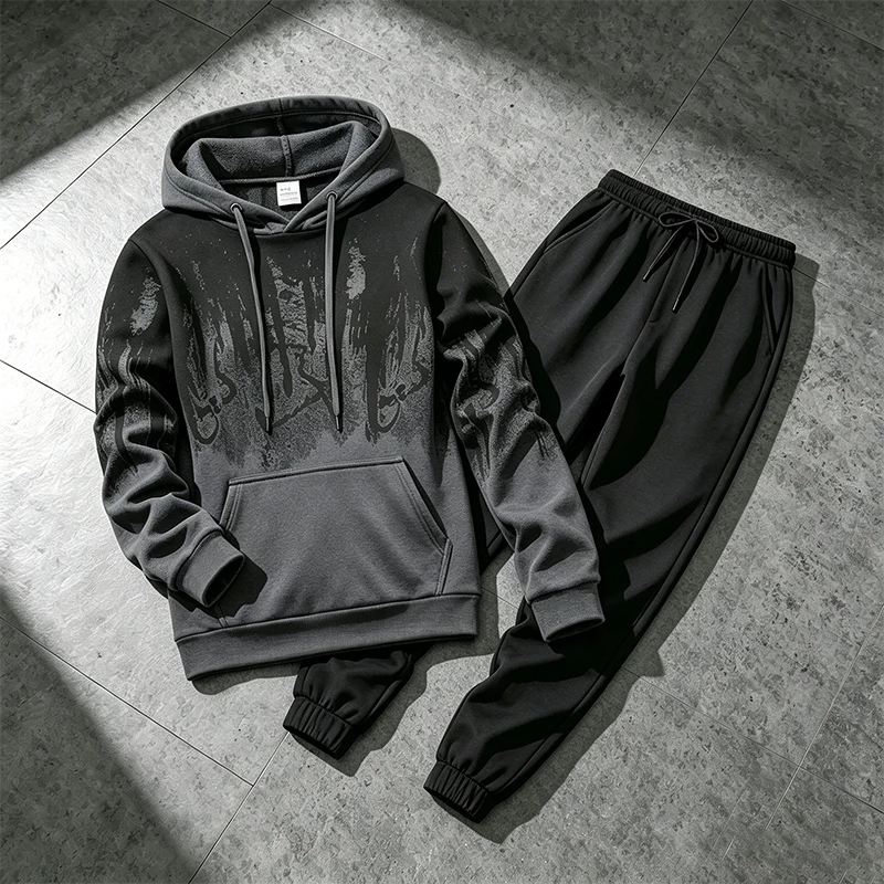 Winter Clothing For Men - Herbst-Winter Herren Hoodies Trainingsanzug Lässige Tintenverschüttungs-Sweatshirts