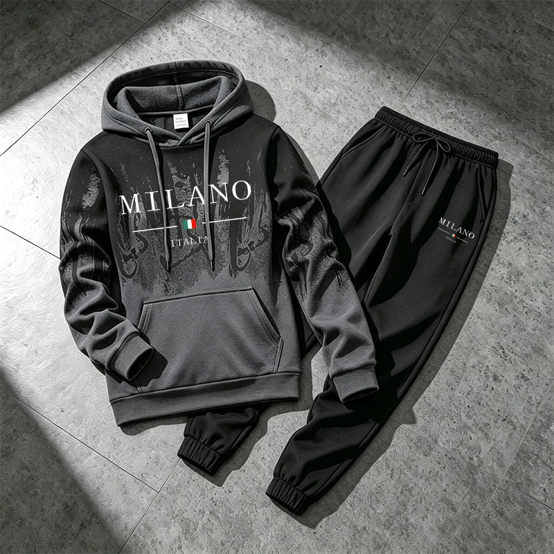 Winter Clothing For Men - Splashed Ink Herren-Hoodie-Trainingsanzug, lässiger Sweatshirt-Jogginganzug, Outdoor-Sport-Joggingkleidung,