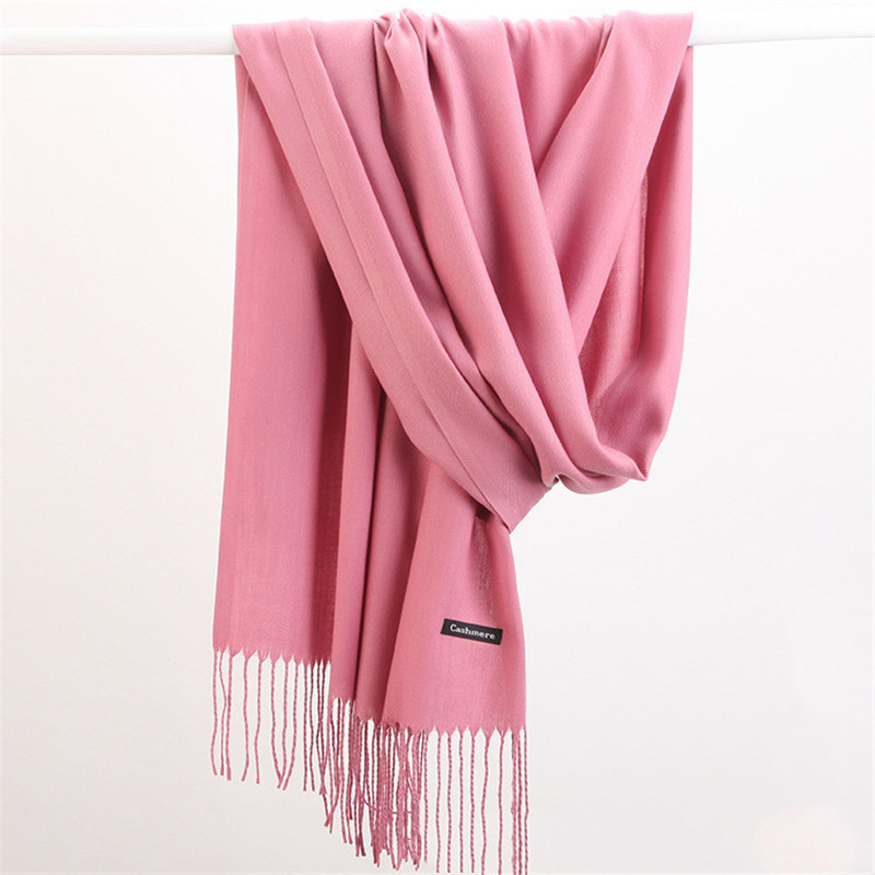 Cashmere Scarf Wrap - Mode Einfarbig 2023 Frauen Schal Winter