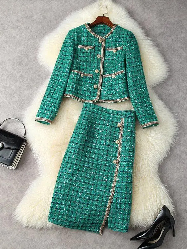 Jack Winter Clothing - Frauen Winter Elegante Vintage Tweed Duftenden