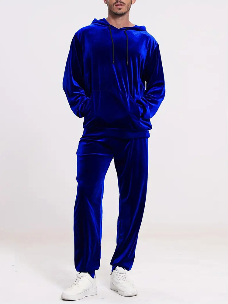 Winter Clothing Fashion - Modische Einfarbige Samt-Zweiteiler Herren Herbst Winter