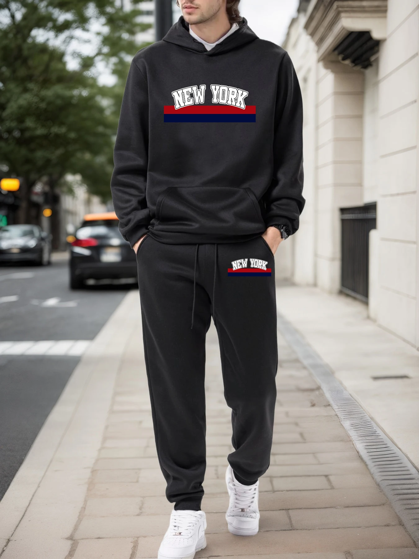Winter Clothing For Men - Bestseller Herren-Hoodies 2-teiliges Set Lässiger Langarm-Sweatshirt-Anzug