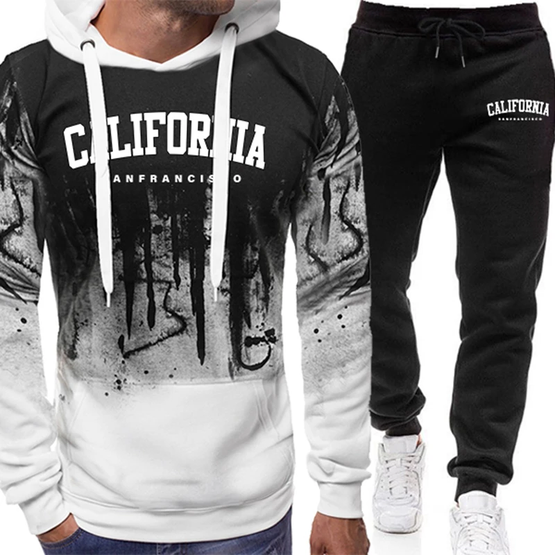 Winter Clothing For Men - 2026 Herren-Trainingsanzug, Lässiger Sweatshirt mit Farbspritzer-Design,
