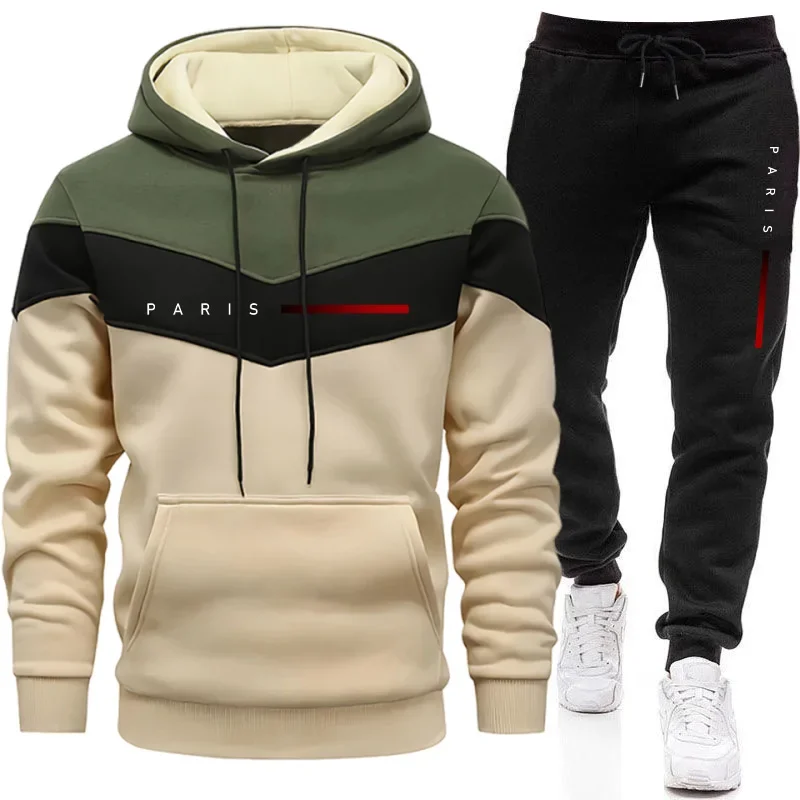 Winter Clothing Fashion - Paris Fashion Herren-Hoodie-Set Täglicher Casual Sport