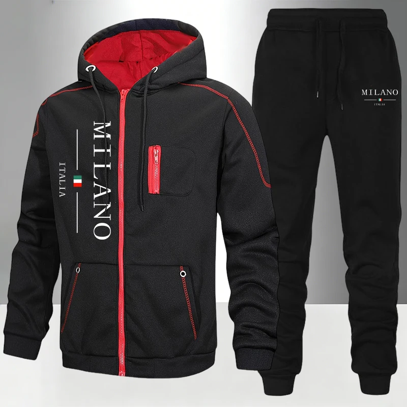 Winter Clothing Fashion - Italienische Mode Herren-Set/Mantel/Hose Herbst Winter Täglicher