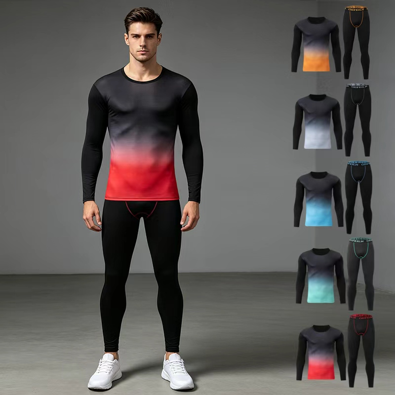 Winter Clothing Fashion - Herren-Warmset für den Winter, einfarbig, Farbverlauf,