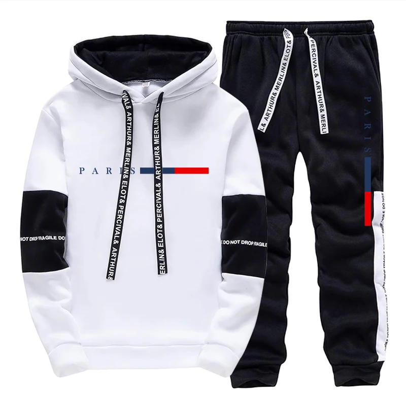 Winter Clothing Fashion - Herren-Set/Hoodie/Hose Paris Fashion Herbst Winter Lässiger