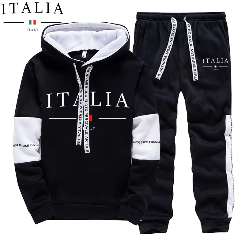 Winter Clothing For Men - Herbst Winter Herren Trainingsanzug Lässige Kapuzenpullover