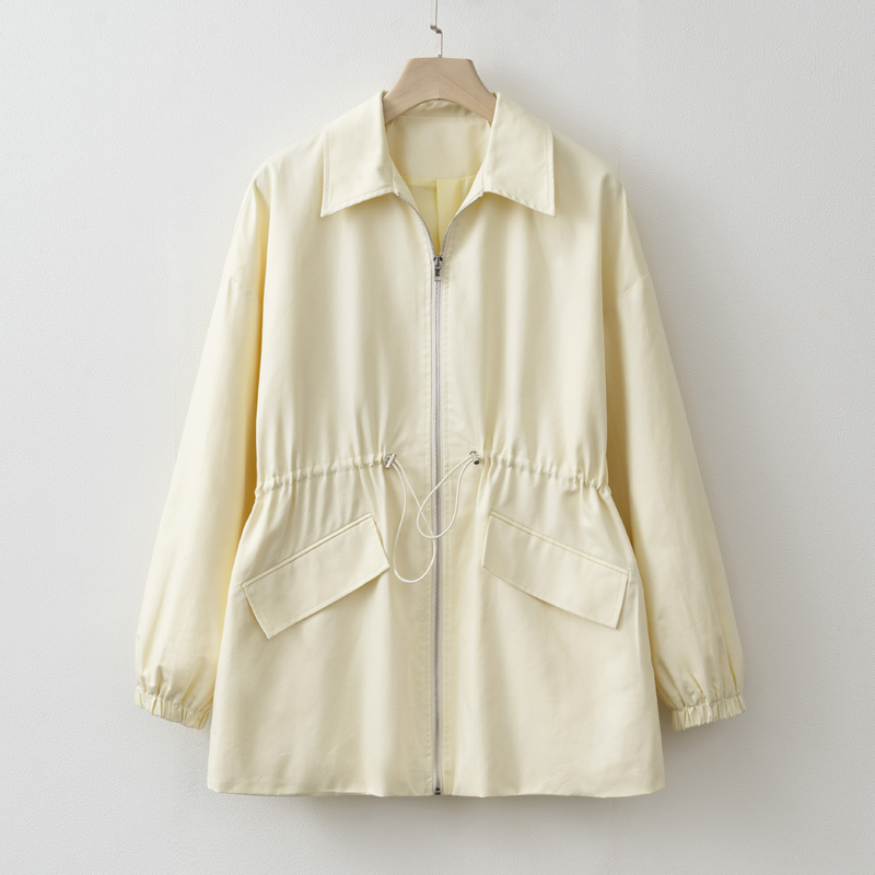 Yellow Winter Clothing - 2025 Damen Frühling/Herbst Hellgelbe Jacke mit