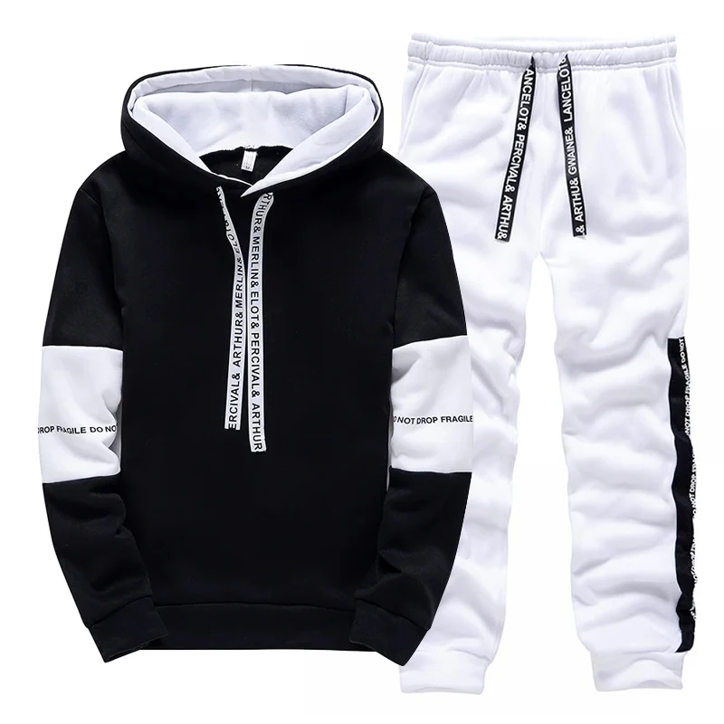 Schwarz-Weißer Herren-Training – Winter Clothing Fashion Bewertung und Preis