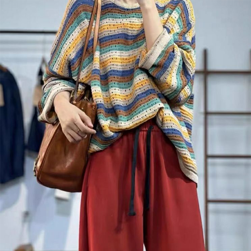 Frühling Frauen Gestreiften La – Yellow Winter Clothing Bewertung und Preis