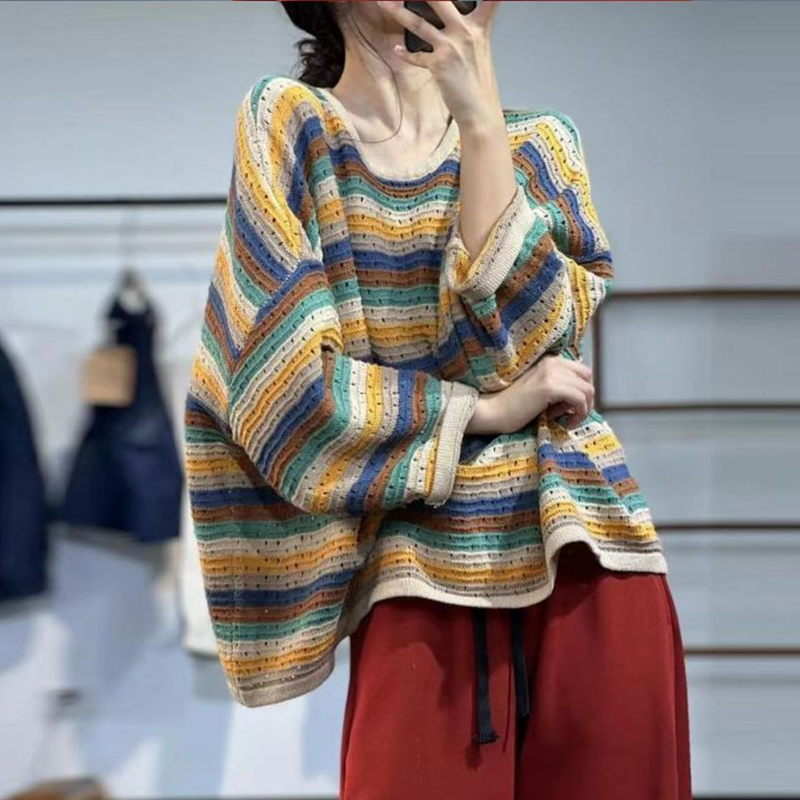 Frühling Frauen Gestreiften La – Yellow Winter Clothing Bewertung und Preis