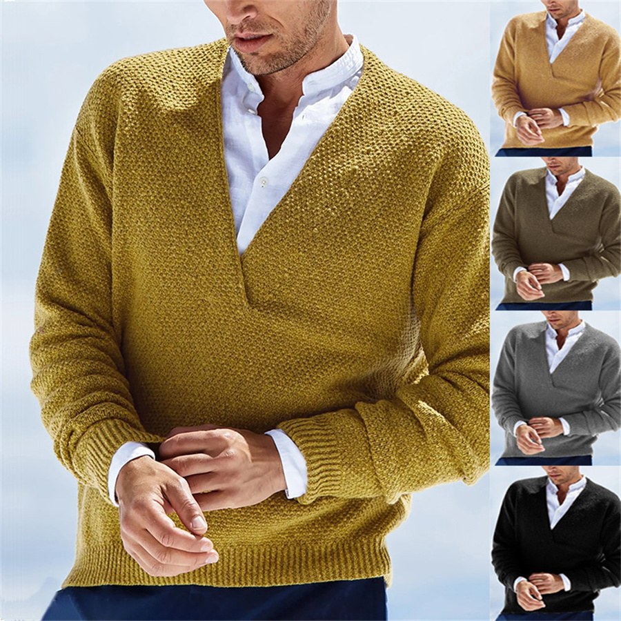 Herbst Winter Männer Pullover  – Yellow Winter Clothing Bewertung und Preis